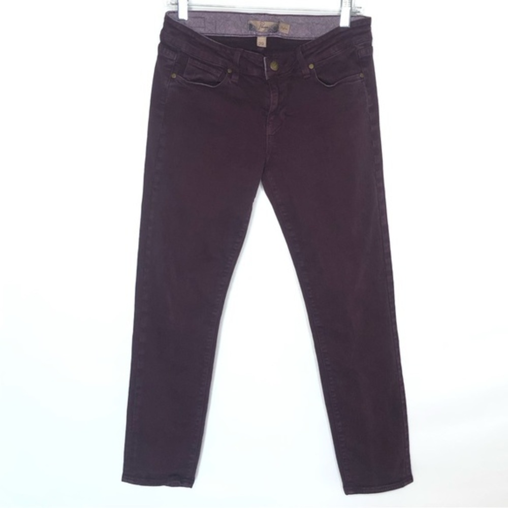 Paige Plum Purple Skyline Skinny Ankle Jeans Size 29 Stretch 5-pocket 26” Inseam